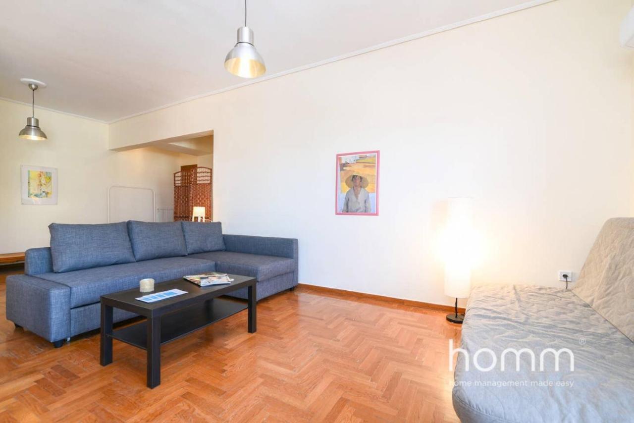 90M² Homm Sea View Apartment In Alimos Athena Bagian luar foto